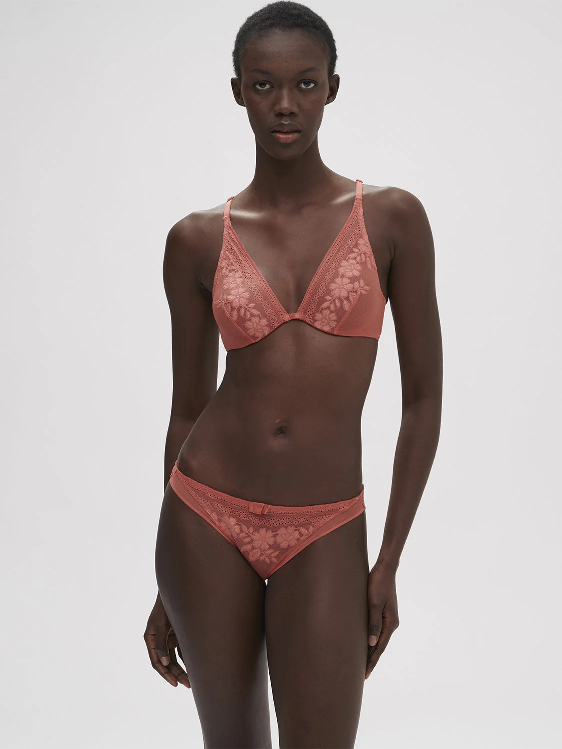 Underwired triangle bra - Texas Pink - Image 3